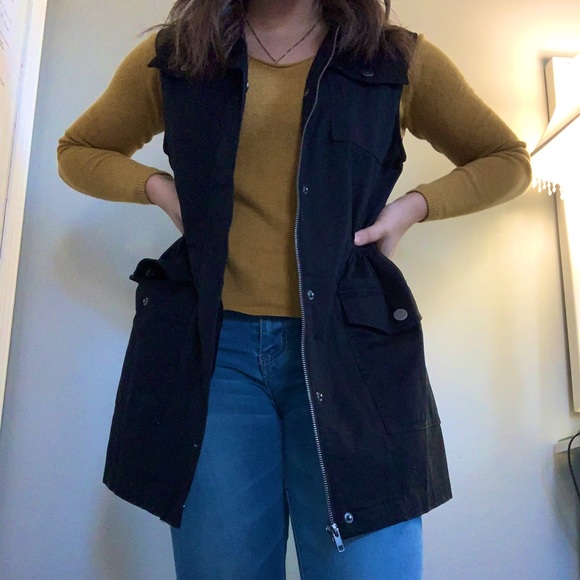 a new day Black Sleeveless Jacket Vest - Picture 1 of 3